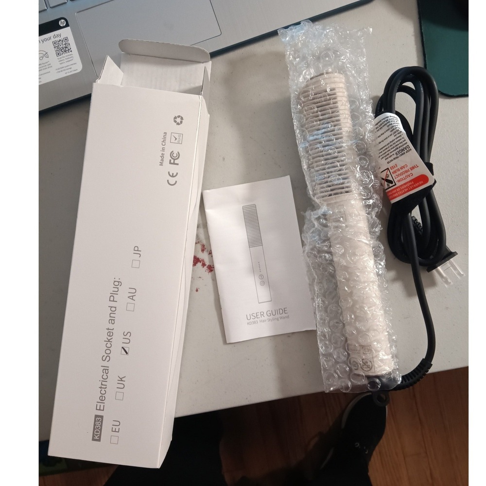 Hair Straightener Brush Electric Heated Smoothing Comb Ceramic Multi Heat White - Picture 3 of 3